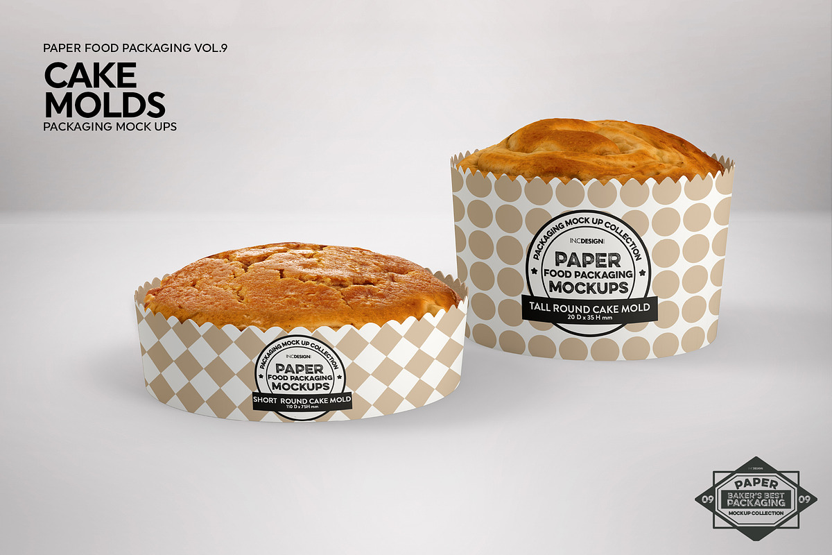 Round Cake Mold Packaging Mockup, a Packaging Mockup by INCDesign (Photo 4 of 6)
