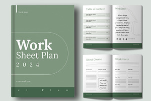 Work Sheet Planner Layout