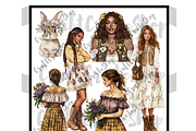 Watercolor Boho Spring Clipart, an Illustration by CraftCrateShop (Thumbnail 7 of 7)