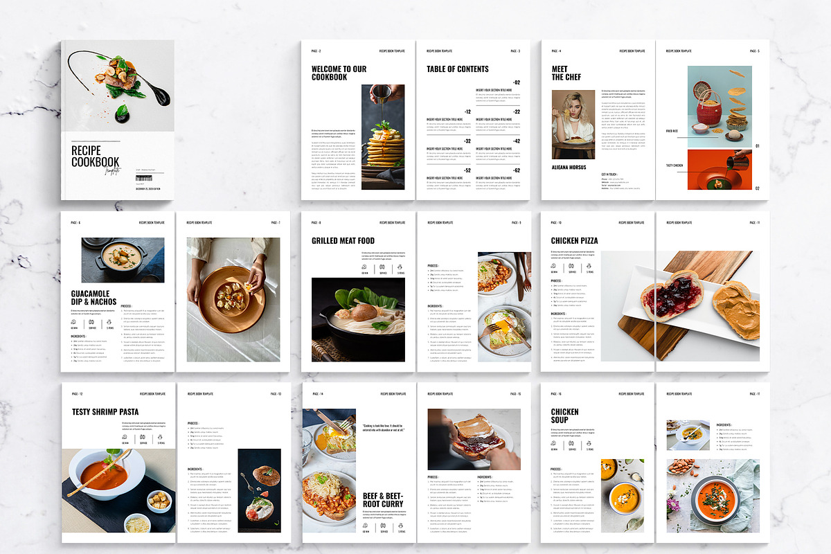 Recipe Cookbook Template, a Magazine Template by DesignCrest (Photo 12 of 17)