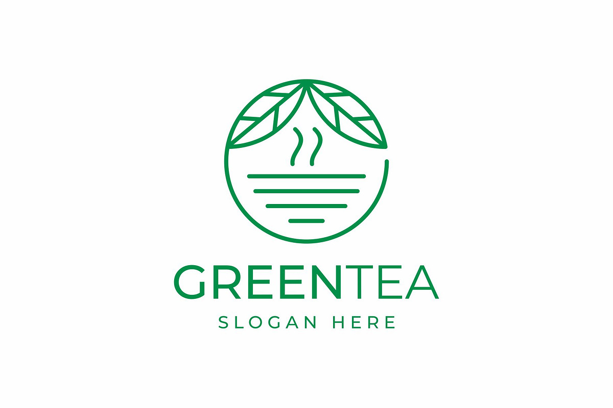 Green Tea Matcha Leaves Logo Design, a Branding & Logo Template by Buqancreative (Photo 1 of 4)