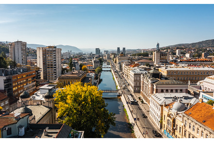 Urban landscape of Sarajevo