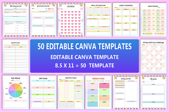 Editable 50 Editable Canva Templates preview 4