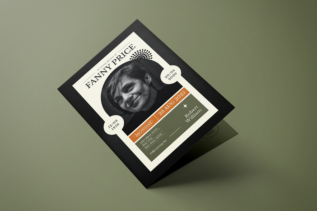 Simple Funeral Program, a Brochure Template by graphicook (Photo 1 of 3)