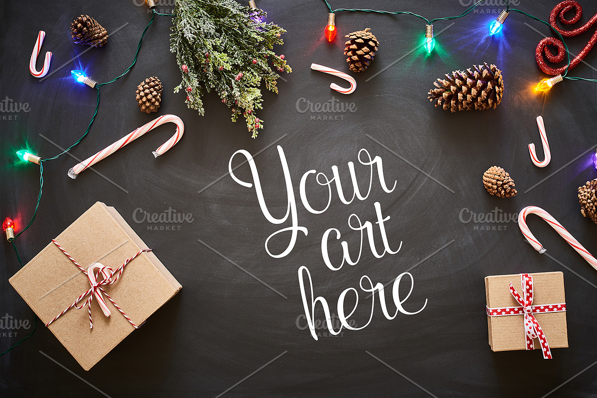 Candy Cane Lane Mockup Photo Bundle, a Print Template by Kudzu Camera (Photo 4 of 5)
