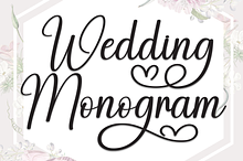 Wedding Monogram | Script Font