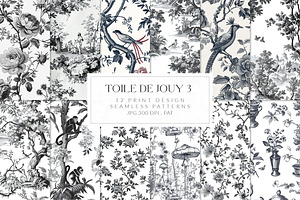 Toile De Jouy Patterns Bundle