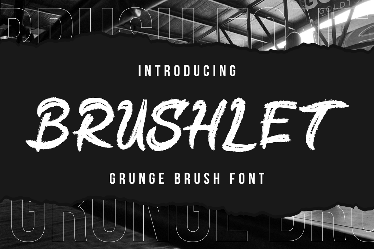 Brushlet Grunge Brush Font, a Font by PutraCetol Studio (Photo 1 of 5)