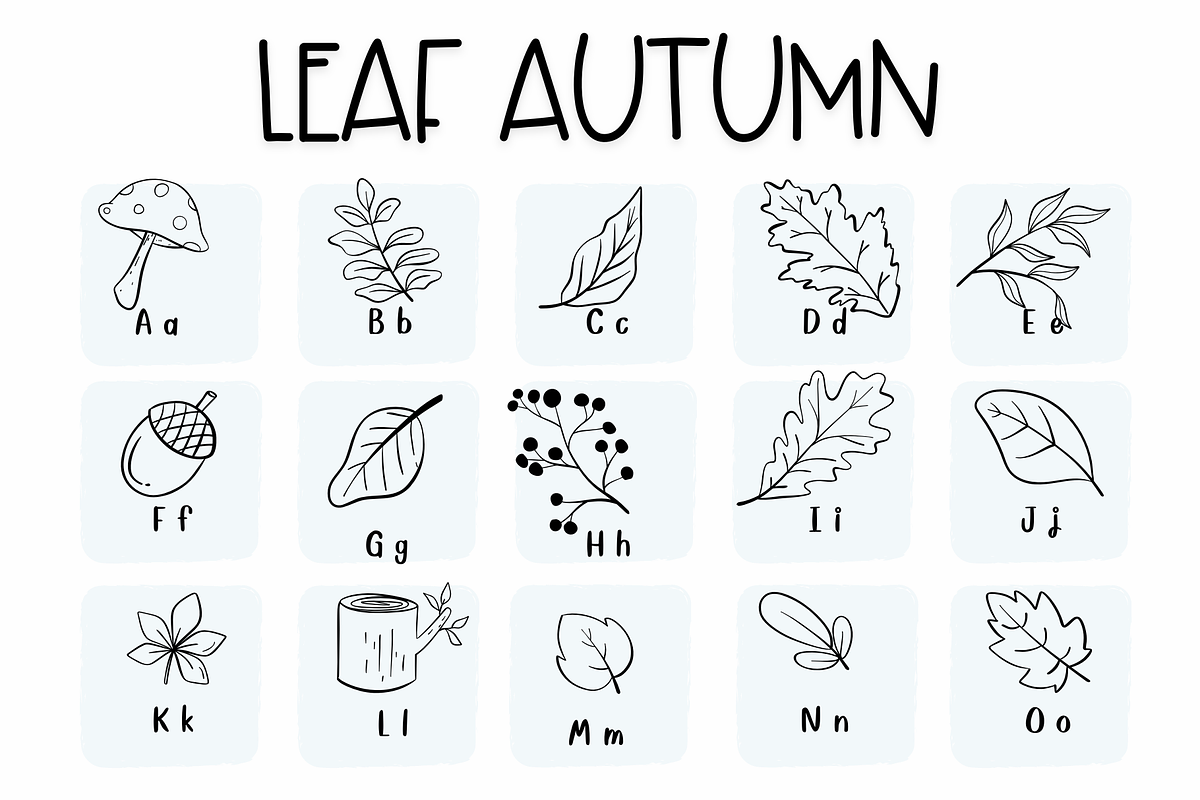 Leaf Autumn| Symbols Fonts, a Symbol Font by Sirinart (Photo 2 of 6)