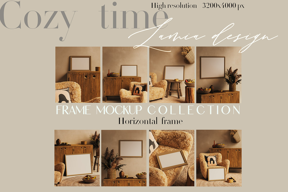 Warm Aesthetic Frame Mockup, a Household Mockup by LAMIA DESIGN (Photo 18 of 19)