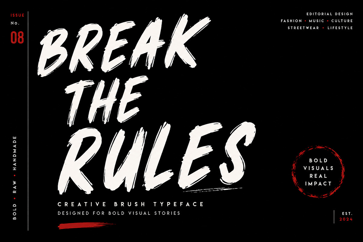 Black Ink Brush – Bold Brush Font, a Handwritten Font by Wow Magic (Photo 3 of 4)