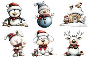 Whimsical Icy Blue Christmas Bundle, an Illustration by Daily.Designs (Thumbnail 4 of 5)