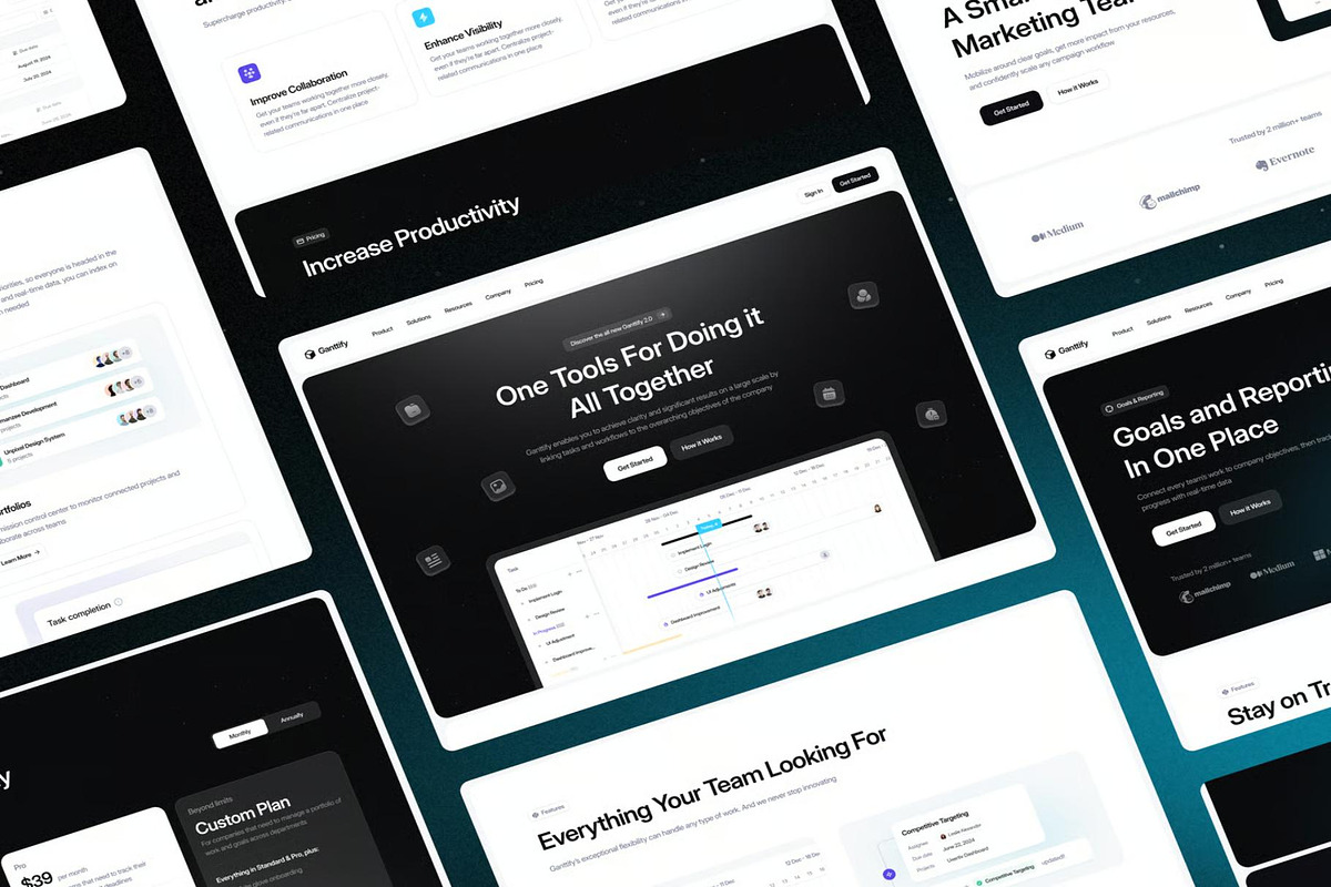 Ganttify Productivity Web Templates, an UI Kit Template by Lumina_ui_ux202 (Photo 4 of 6)