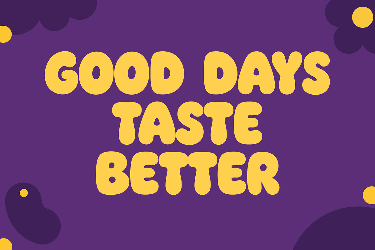 Chunky Bean - Bold Playful Display, a Sans Serif Font by Gumrega Studio (Photo 2 of 8)