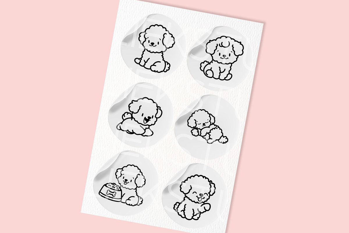 Bichon Frise SVG Illustrations, an Animal Illustration by HalieKStudio (Photo 4 of 9)