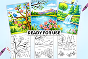 Mindful Nature Coloring Pages, a Decorative Illustration by Ink Gallery (Thumbnail 2 of 3)