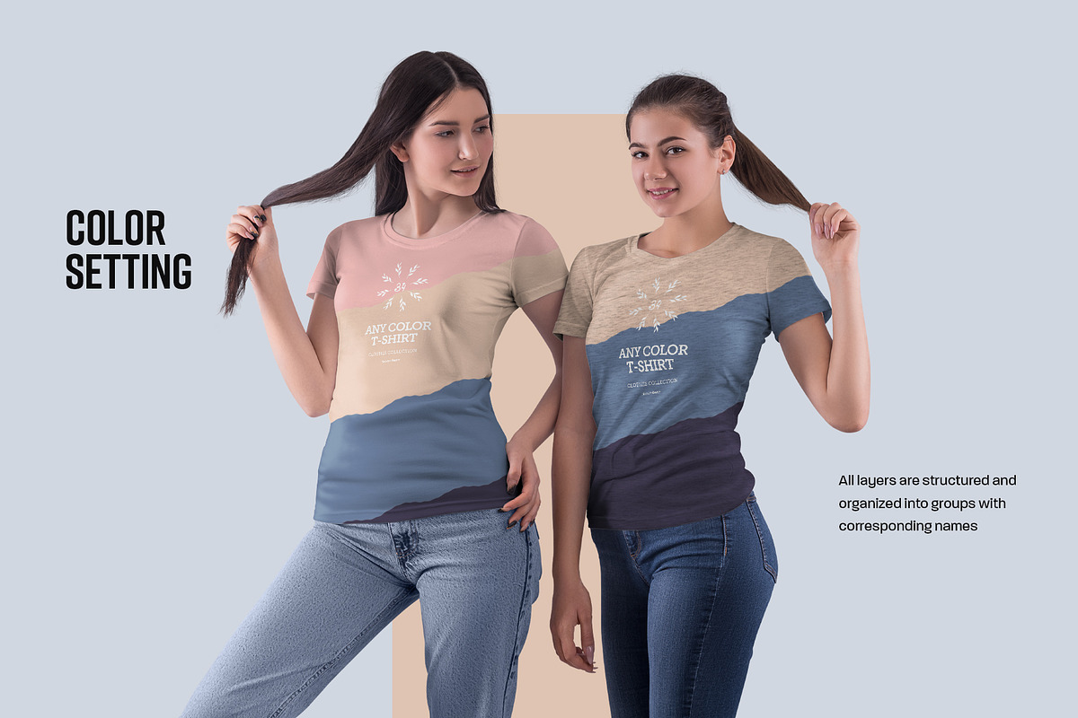 5 Mockups Girls T-Shirt, a Shirt Mockup by Grow Design Craft Studio (Photo 3 of 4)