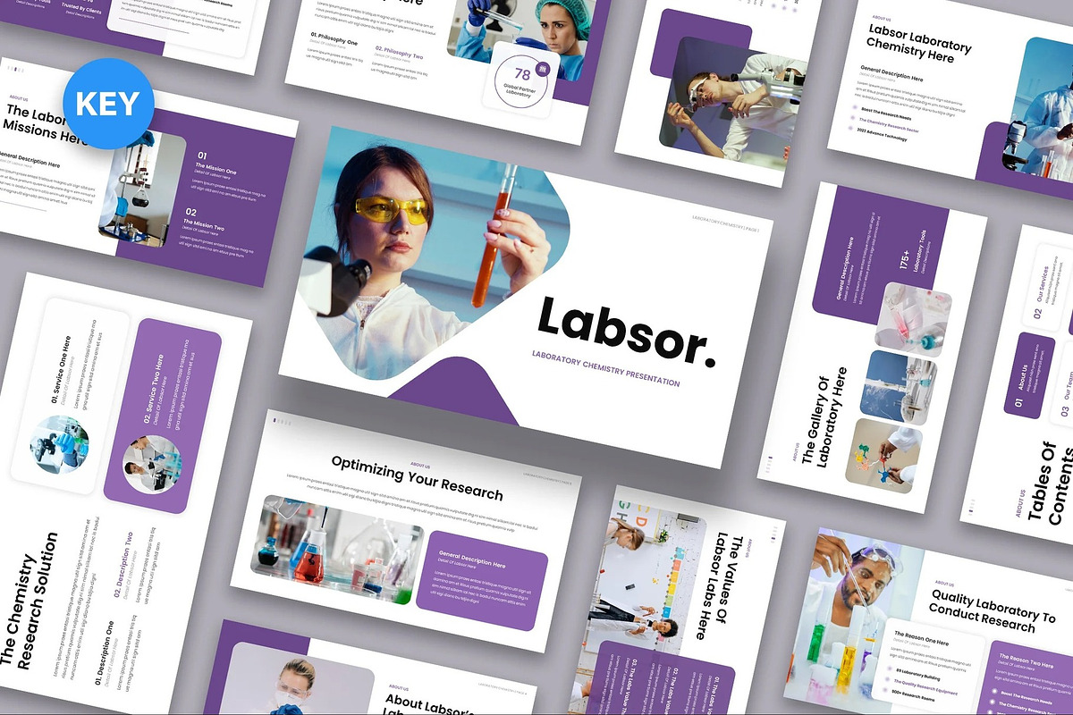 Labsor  Laboratory Chemistry Keynote, a Presentation Template by Fit-tee (Photo 1 of 6)
