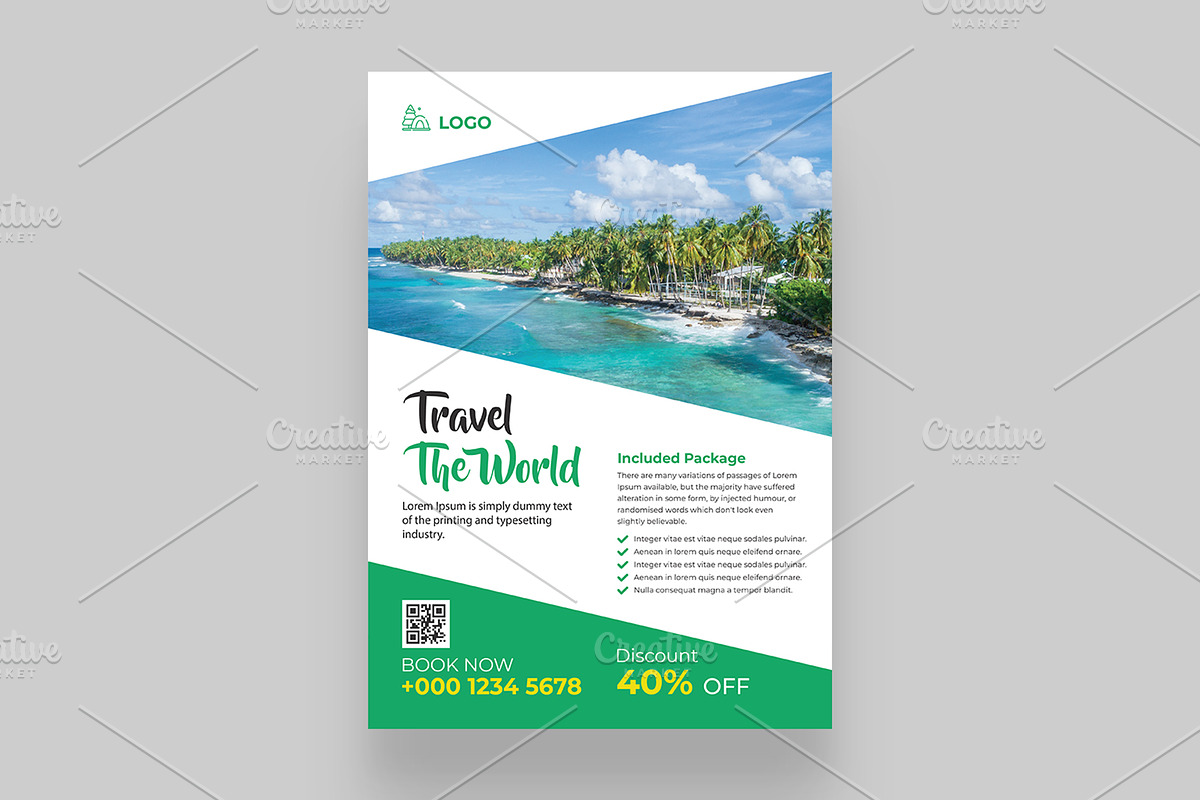 Modern Travel Flyer Design, a Flyer Template by Shahjahangdb1 (Photo 5 of 13)