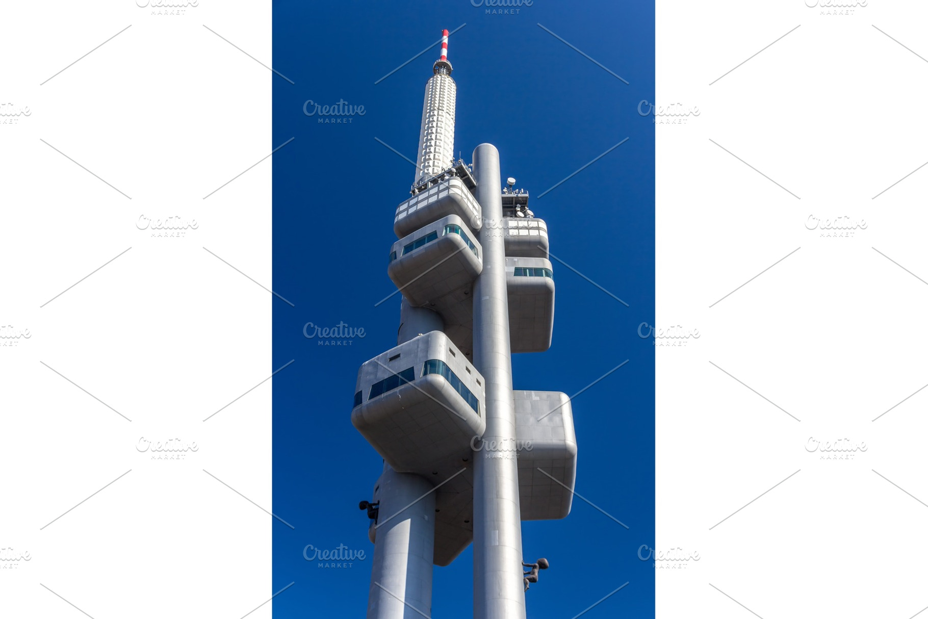Zizkov Television Tower in Prague - Czech Republic, an Architecture Photo by Leonid Andronov
