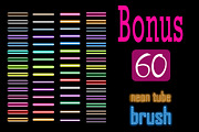 65 Neon brushes bundle., a Brush Add-On by redstudio (Thumbnail 4 of 4)