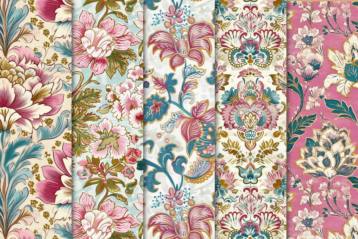 Boho Floral Digital Paper Pack, a Pattern Graphic by Maishop (Photo 8 of 8)