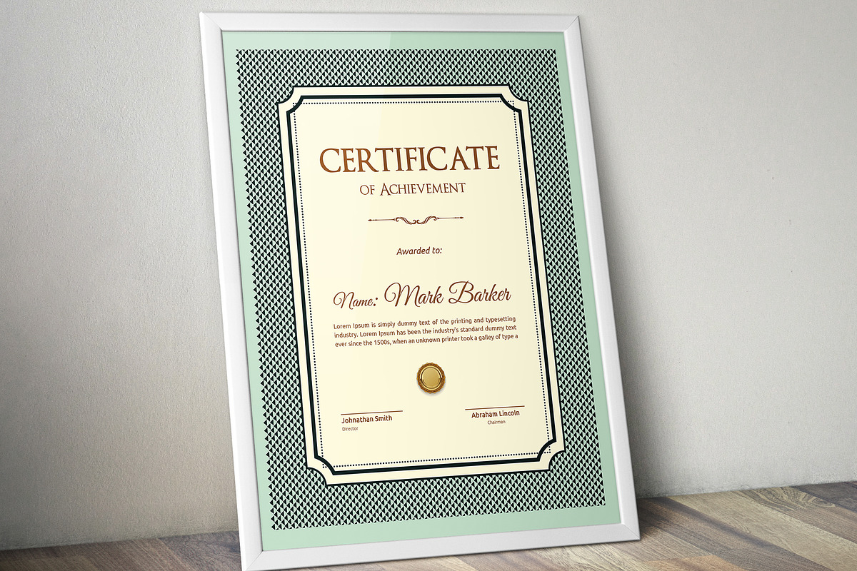 Certificate Word | PSD | AI, a Stationery Template by Curve Design (Photo 3 of 3)