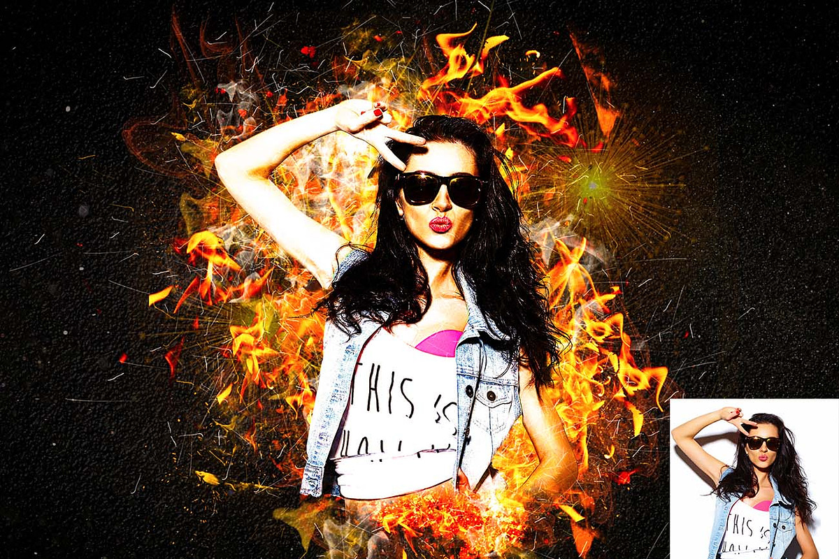 Fire & Sparks Photoshop Action, an Action Add-On by Studio Retouch (Photo 9 of 14)