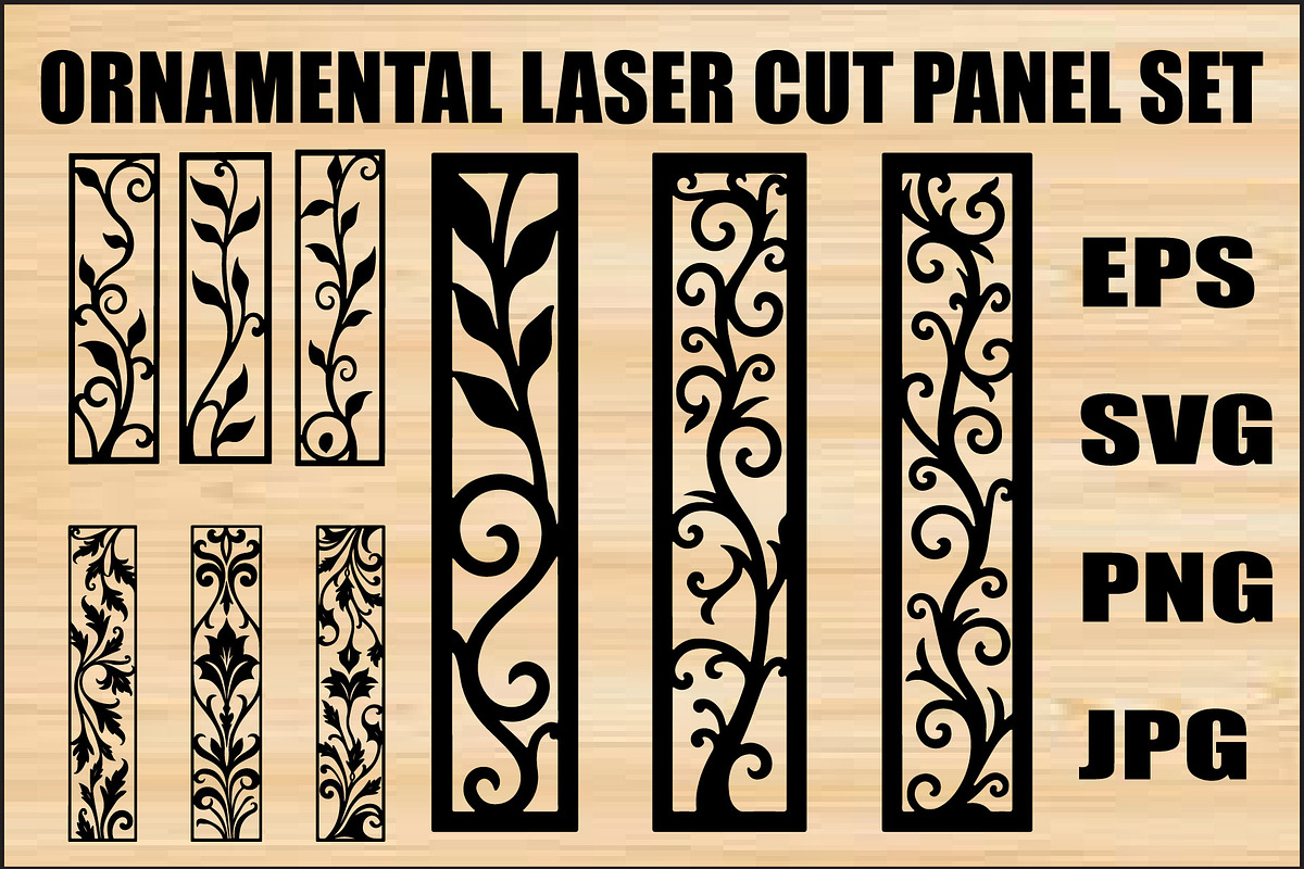 Laser Cut Floral Panels Bundle, an Object Graphic by jahid234 (Photo 1 of 5)