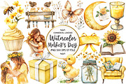 Yellow Mother's Day Clipart, an Illustration by OK Design (Thumbnail 1 of 5)