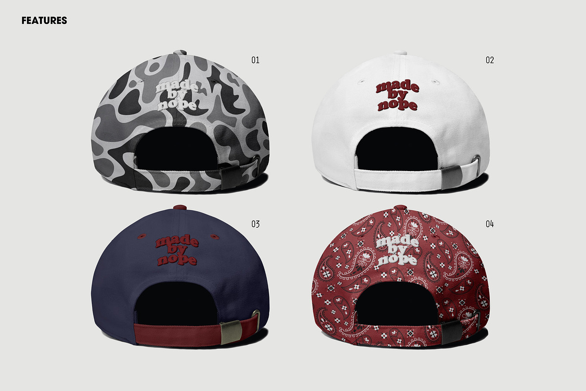 Baseball Caps Hat Mockup Vol 1, a Hat Mockup by made_by_nope (Photo 18 of 29)