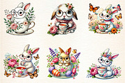 Easter bunny clipart bundle, an Illustration by DreamArtGraphic (Thumbnail 2 of 5)
