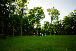 Family enjoying a wholesome outing in a green park during summertime, a Photo by AS photostudio