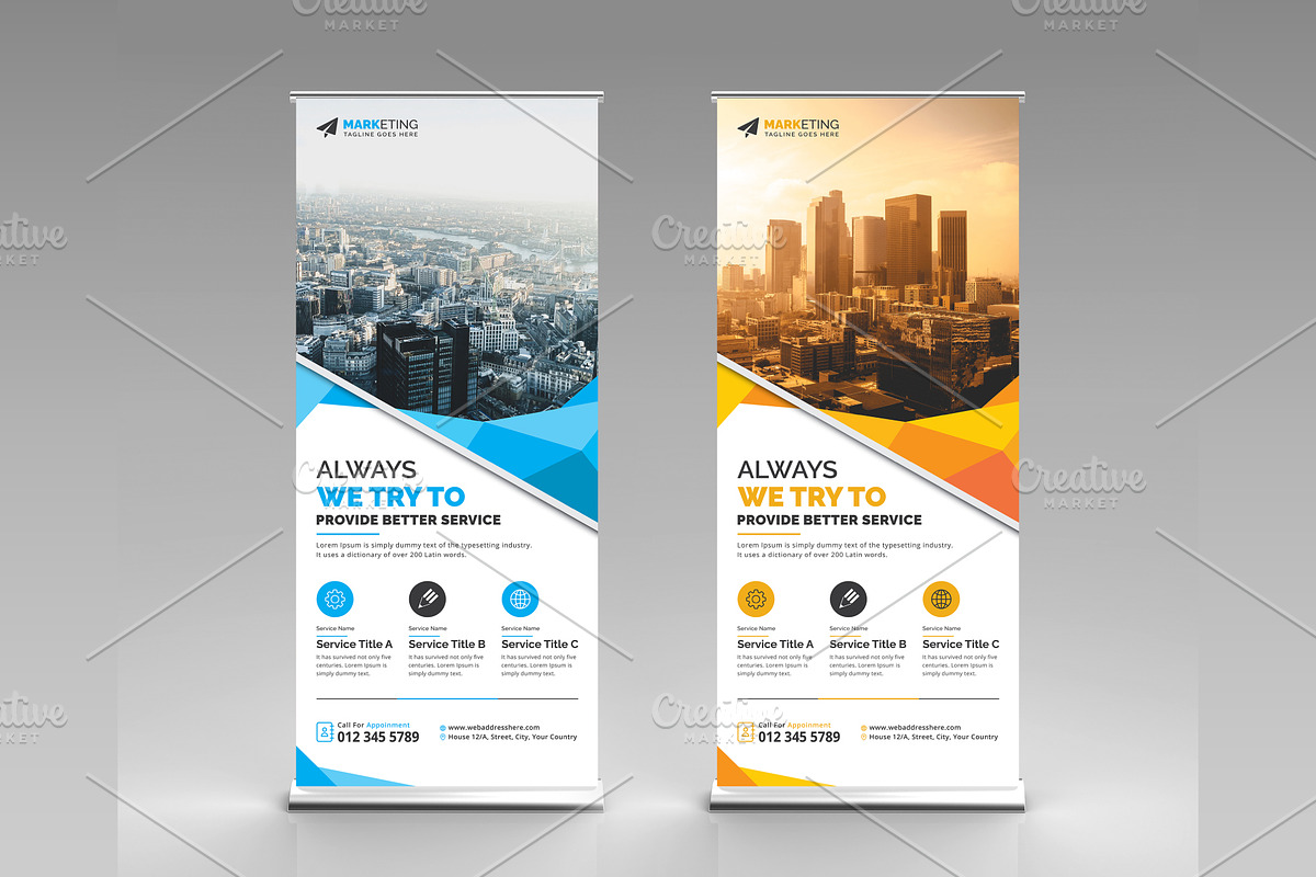 Corporate Business Roll Up Banner, a Print Template by GraphicsBurg (Photo 1 of 3)