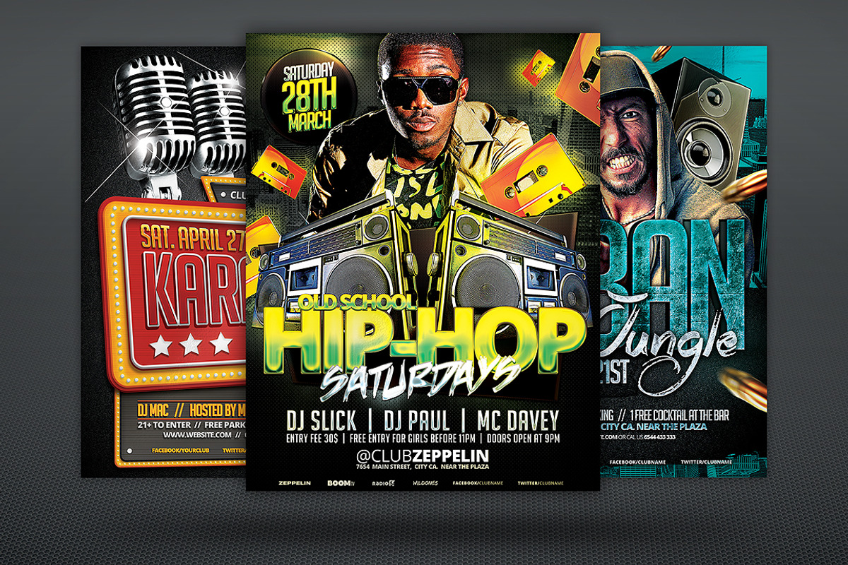 10 Party Flyer Templates + FB Covers, a Flyer Template by Graphicdome (Photo 3 of 5)