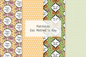 Patterns for Mother's day, a Pattern Graphic by Lyolya Profitrolya