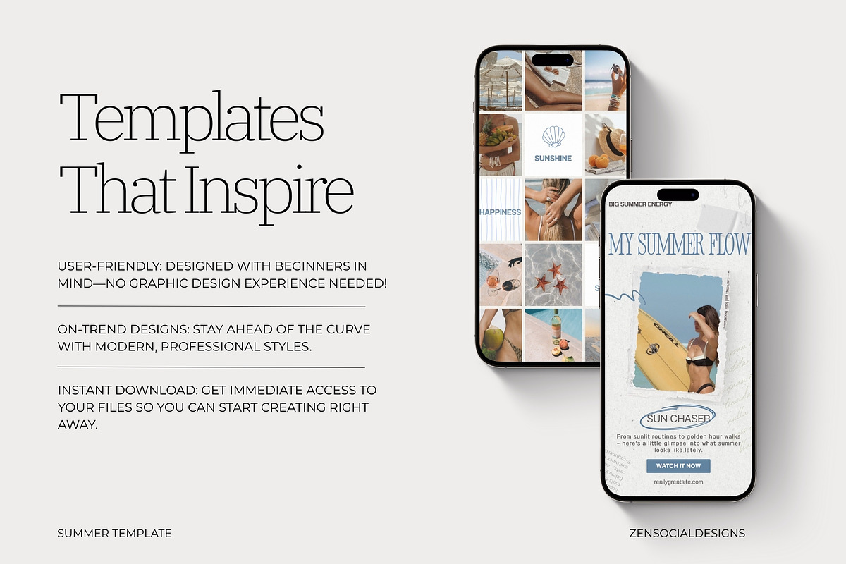 Summer Vibes Instagram Templates preview 7