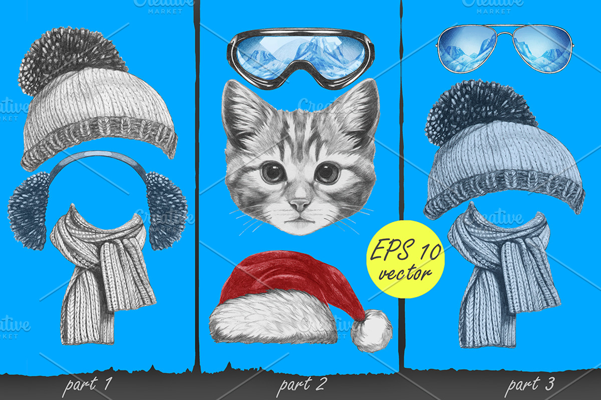 Cat / Wintertime, an Animal Illustration by Victoria_Novak (Photo 3 of 3)