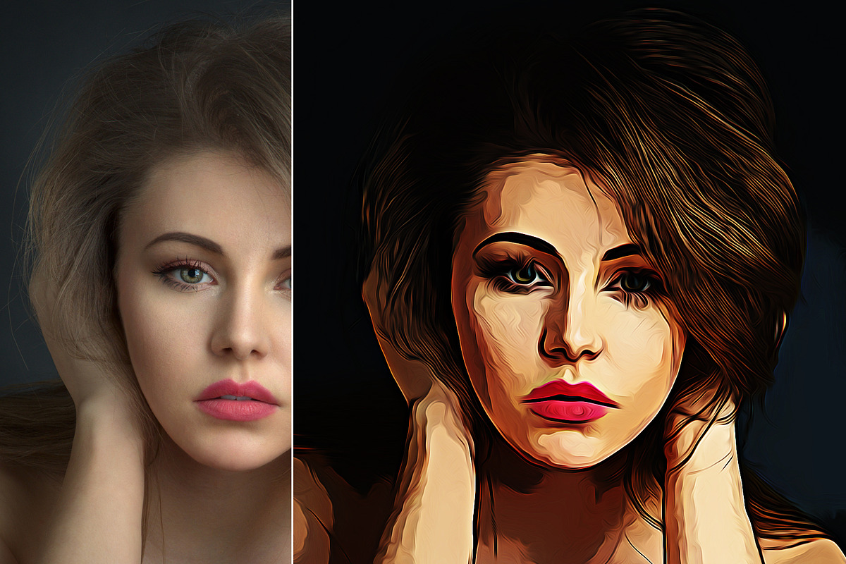 Cartoon Oil Painting, an Action Add-On by DesignCave (Photo 5 of 5)