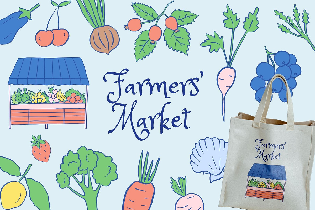 Farmers Market, a Food Illustration by vanloveart (Photo 1 of 7)