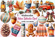 Watercolor Autumn Clipart, a Graphic by CitraGraphics (Thumbnail 1 of 4)