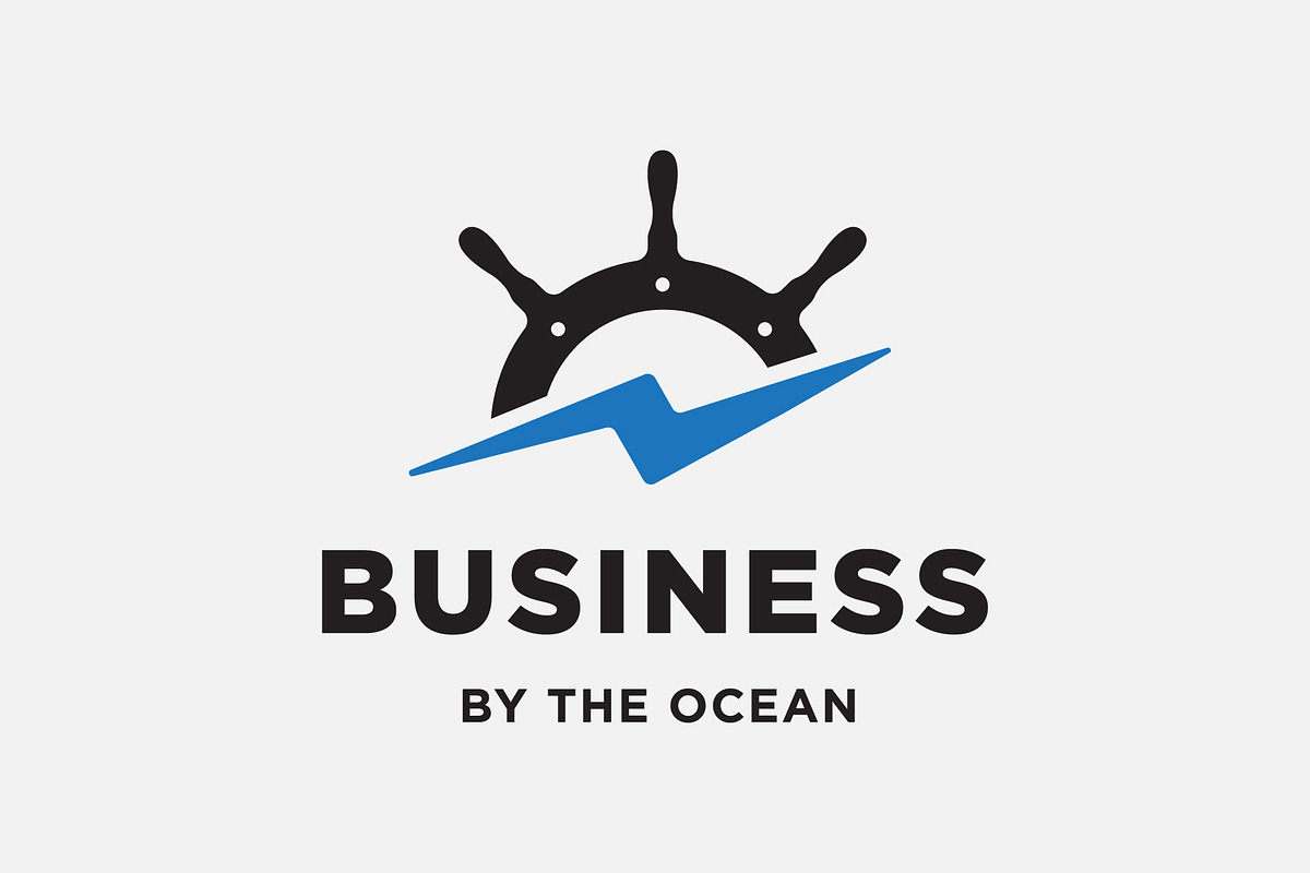 steering wheel ship with chart logo, a Branding & Logo Template by funpixel