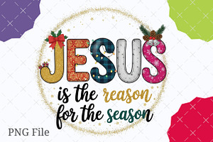 Christian Christmas Jesus is the Rea, an Illustration by designcity5
