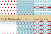 Nordic Christmas Digital Papers, a Texture Graphic by Chus Moreno Studio (Thumbnail 2 of 3)