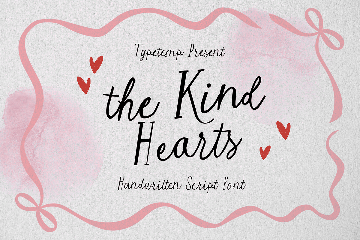 The Kind Hearts - Handwritten Font, a Handwritten Font by Typetemp Studio (Photo 1 of 15)