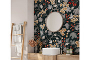 Midnight Hawthorn Vintage Pattern, a Pattern Graphic by MouseGrey (Thumbnail 3 of 8)