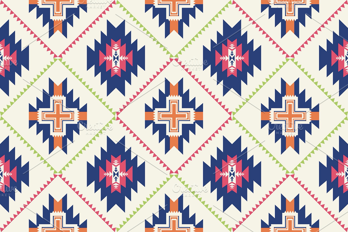 Southwestern Tribal Seamless Pattern, a Pattern Graphic by PPEthnicDecorPattern (Photo 1 of 10)