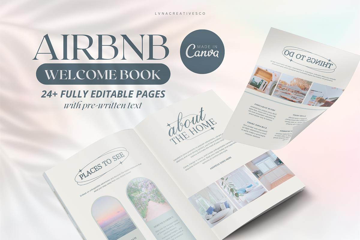Coastal Airbnb Welcome Book Template, a Templates & Theme by izeumi