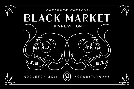 BDC Black Market Display Font