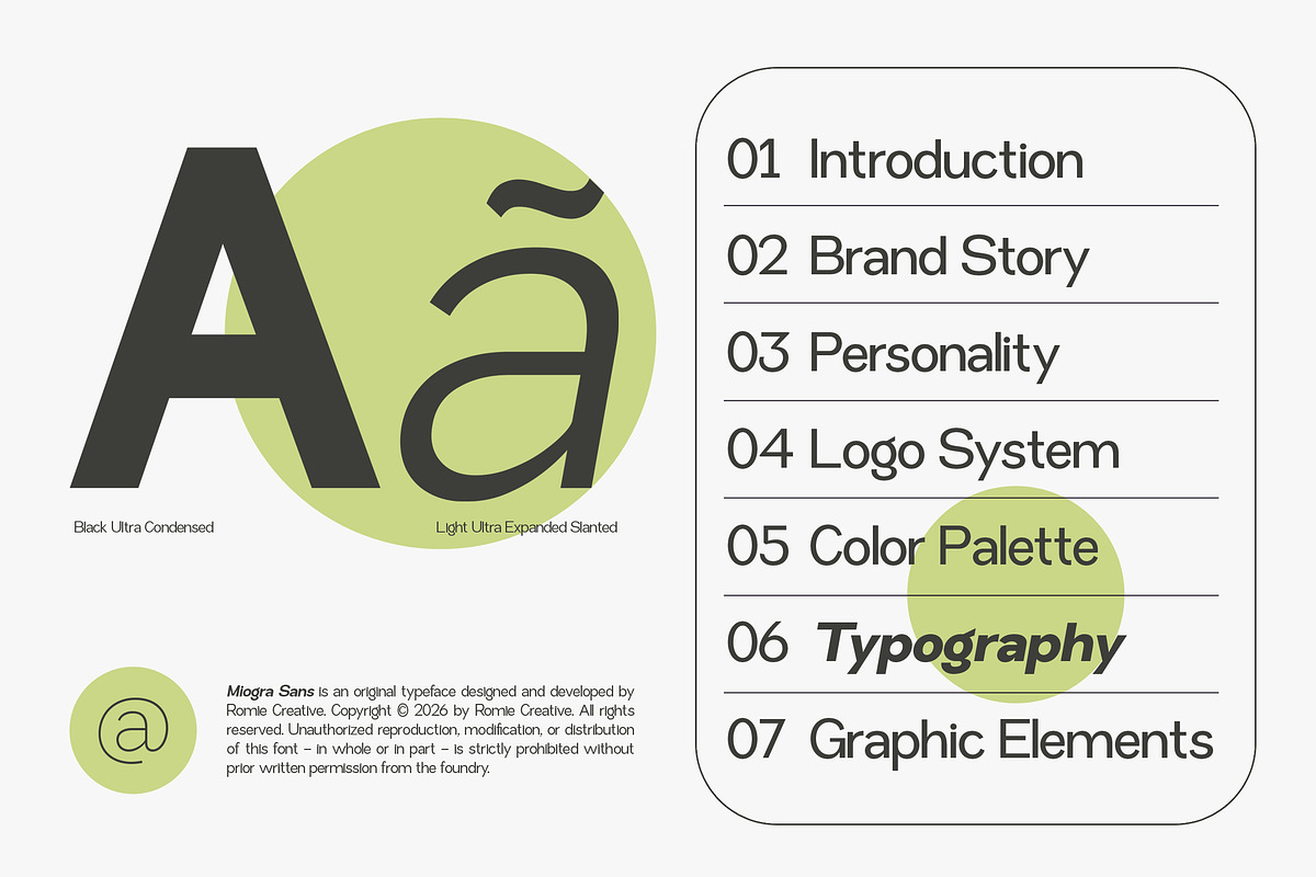 Miogra Sans, a Sans Serif Font by Romiecreative (Photo 8 of 14)